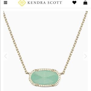 Kendra Scott Elisa Mint necklace in gold